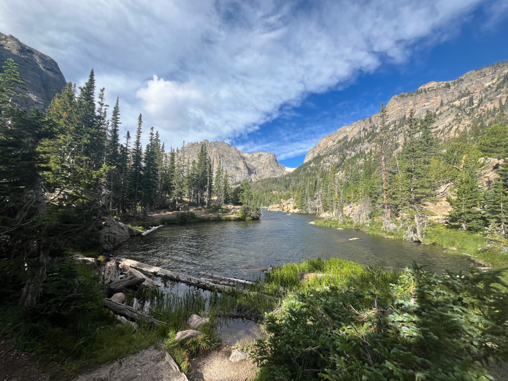 image of the Rocky Mountains heading toward Sky Pond